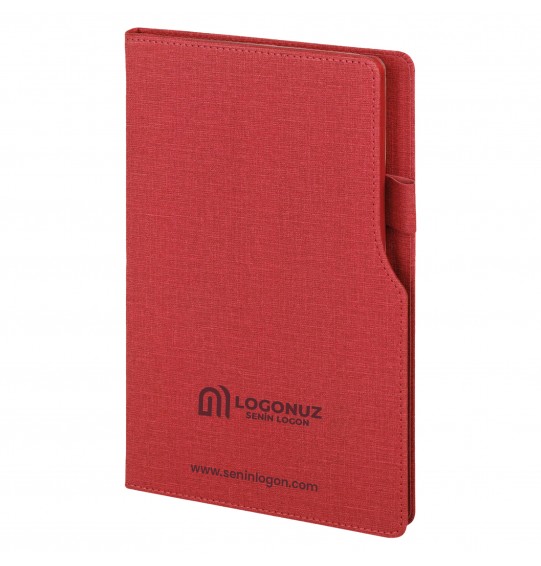 MGA-D2320 Kırmızı Termo Deri Defter (IVORY KAĞIT)