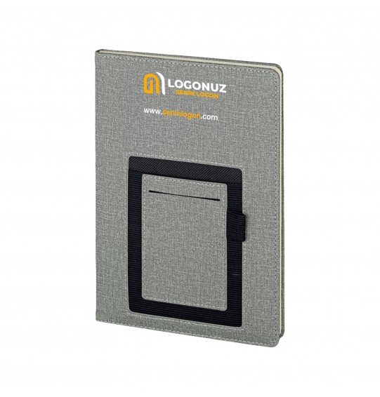 MGA-D2420 Gri Termo Deri Defter (IVORY KAĞIT)