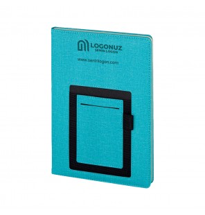 MGA-D2420 Turkuaz Termo Deri Defter (IVORY KAĞIT)