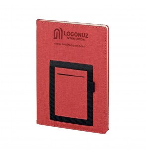 MGA-D2421-Holmen Kırmızı Termo Deri Defter (Holmen Kitap Kağıdı)