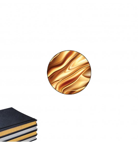 MGA-D2720 Siyah-Altın Varak Termo Deri Defter