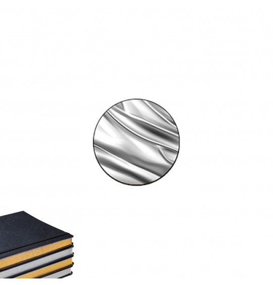 MGA-D2720 Siyah-Gümüş Varak Termo Deri Defter