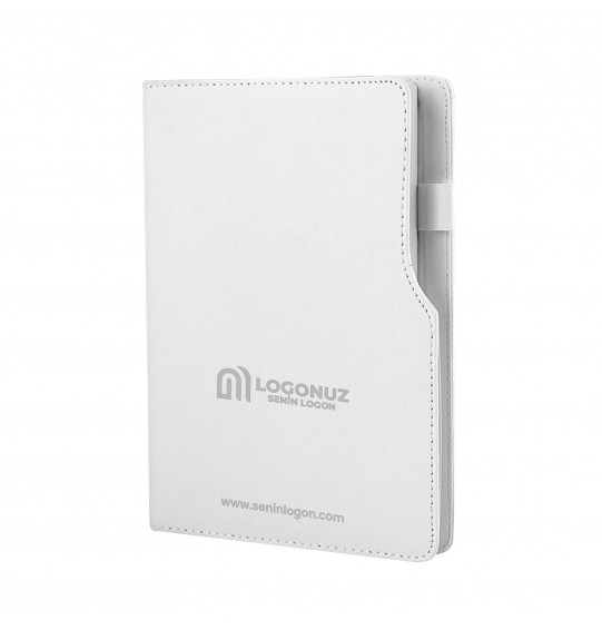 MGA-D941-Holmen Beyaz Termo Deri Defter (Holmen Kitap Kağıdı)