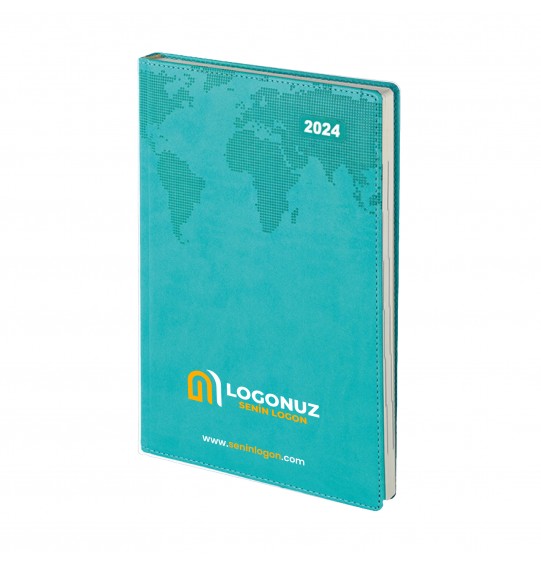 MGA-D102 Turkuaz Termo Deri Tarihli Ajanda