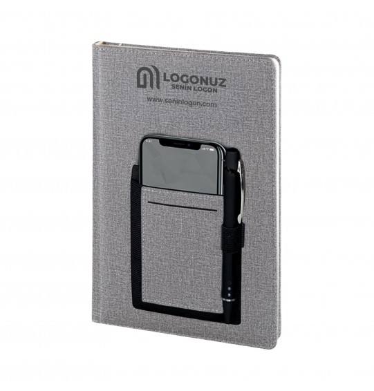 MGA-D1105 Gri Termo Deri Tarihli Ajanda