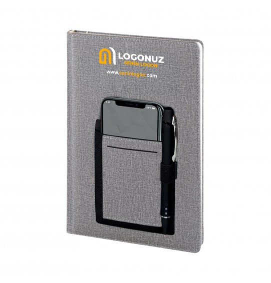 MGA-D1105 Gri Termo Deri Tarihli Ajanda