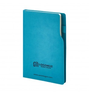 MGA-D374 Turkuaz Termo Deri Tarihli Ajanda