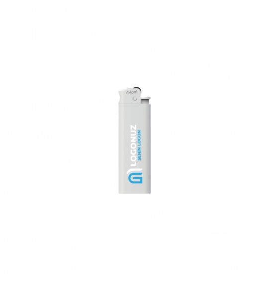 MGA-C1157-L Beyaz Cricket Turbo Taşlı Siboplu Metal Çakmak