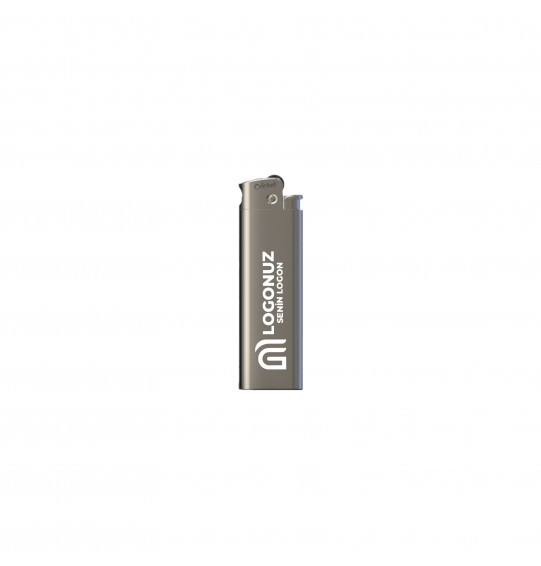 MGA-C1157 Mat-Silver Cricket Turbo Taşlı Siboplu Metal Çakmak