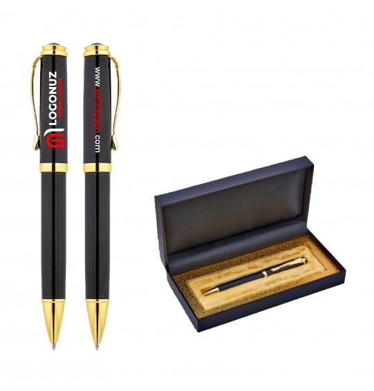 MGA-KS1214-KT Siyah Metal Tükenmez Kalem Seti