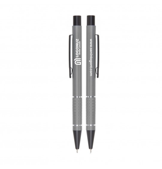 MGA-K559 Gri Metal Tükenmez Kalem Süper Jel Refil