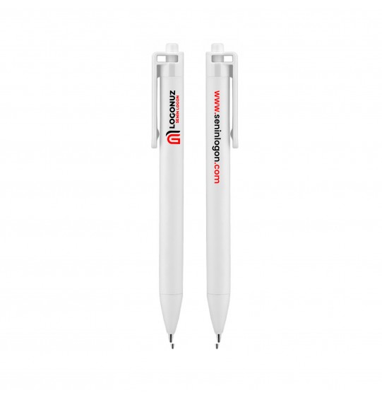 MGA-K508 Beyaz Plastik Tükenmez Kalem