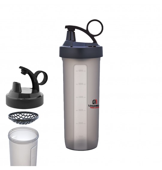 MGA-M5320 Siyah Detokslu PP (Polipropilen) Shaker Matara / 740 ml