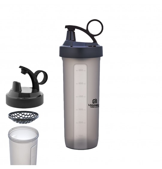 MGA-M5320 Siyah Detokslu PP (Polipropilen) Shaker Matara / 740 ml