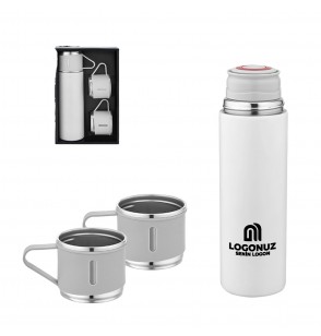 MGA-T5337 Beyaz Çelik 3'lü Termos Set / 500 ml