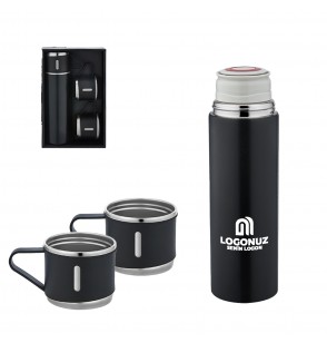 MGA-T5337 Siyah Çelik 3'lü Termos Set / 500 ml