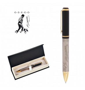 MGA-KS661-KT Atatürk Kabartma Figürlü Metal Tükenmez Kalem Seti