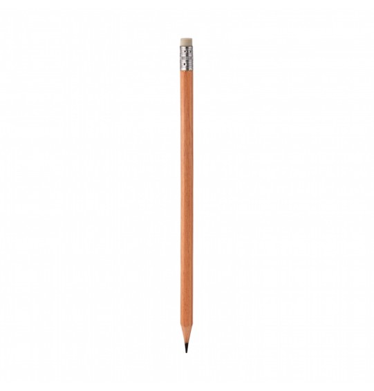 MGA-563 Ahşap Silgili Naturel Köşeli Kurşun Kalem (Ahşap Gövde)